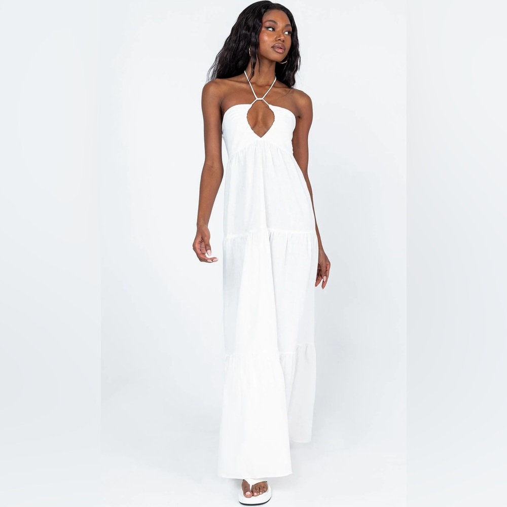 NWT Princess Polly Lincoln Maxi Dress White